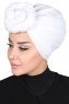 Sigrid - White Cotton Hijab - Ayse Turban