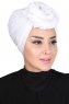 Sigrid - White Cotton Hijab - Ayse Turban