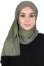 Sigrid - Khaki Cotton Hijab - Ayse Turban