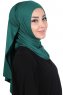 Sigrid - Dark Green Cotton Hijab - Ayse Turban