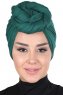 Sigrid - Dark Green Cotton Hijab - Ayse Turban