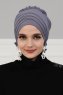 Monica - Grey Cotton Turban - Ayse Turban