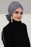 Monica - Grey Cotton Turban - Ayse Turban