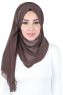 Joline - Brown Premium Chiffon Hijab