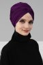 Fiona - Purple Cotton Turban - Ayse Turban