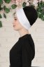 Fiona - White & Black Cotton Turban