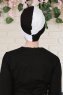Fiona - White & Black Cotton Turban