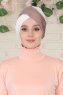Fiona - Dark Taupe & Creme Cotton Turban