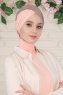 Fiona - Dark Taupe & Dusty Pink Cotton Turban