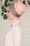 Fiona - Dark Taupe & Dusty Pink Cotton Turban