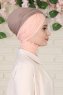 Fiona - Dark Taupe & Dusty Pink Cotton Turban