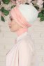 Fiona - Dusty Pink & Creme Cotton Turban