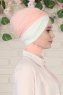 Fiona - Dusty Pink & Creme Cotton Turban