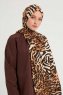 Ayten - Brown Patterned Hijab