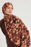 Banou - Brown Patterned Hijab