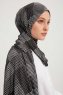 Nurgul - Black Patterned Hijab