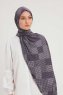 Nurgul - Purple Patterned Hijab