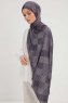 Nurgul - Purple Patterned Hijab