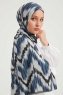 Tansu - Navy Blue Patterned Hijab