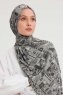 Gulya - Grey Patterned Hijab