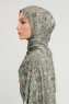 Gulya - Dark Green Patterned Hijab