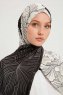 Fadime - White Patterned Hijab