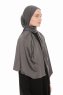 Farah - Dark Grey Jersey Hijab