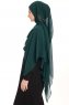 Chiffon Hijab - Dark Green