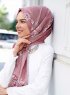 Abira - Dark Pink Patterned Hijab - Sal Evi