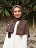 Alida - Brown Cotton Hijab - Mirach