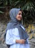 Alida - Dark Grey Cotton Hijab - Mirach