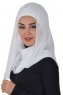 Alva - White Practical Hijab & Underscarf
