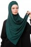 Asya - Dark Green Practical Viskos Hijab