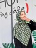 Atika - Green Patterned Cotton Hijab - Mirach