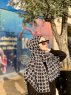 Atika - Black Patterned Cotton Hijab - Mirach