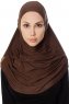 Ava - Brown One-Piece Al Amira Hijab - Ecardin