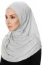 Ava - Light Grey One-Piece Al Amira Hijab - Ecardin
