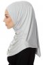Ava - Light Grey One-Piece Al Amira Hijab - Ecardin