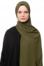 Aylin - Khaki Medine Silk Hijab - Gülsoy