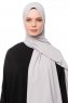 Aylin - Light Grey Medine Silk Hijab - Gülsoy