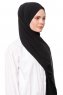 Aylin - Black Medine Silk Hijab - Gülsoy