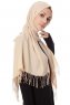 Aysel - Light Beige Pashmina Hijab - Gülsoy