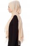 Aysel - Light Beige Pashmina Hijab - Gülsoy