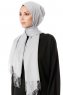 Aysel - Light Grey Pashmina Hijab - Gülsoy