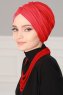 Fiona - Red Cotton Turban - Ayse Turban