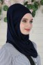 Wilda - Navy Blue Cotton Hijab