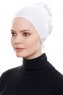 Belgin - White Parizien XXL Underscarf - Ecardin