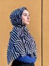 Berrin - Black Patterned Cotton Hijab - Mirach