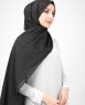 Black Rain - Svart Bomull Voile Hijab Sjal InEssence Ayisah 5TA59c