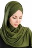 Cansu Khaki 3X Jersey Hijab Sjal Ecardin 200926-4